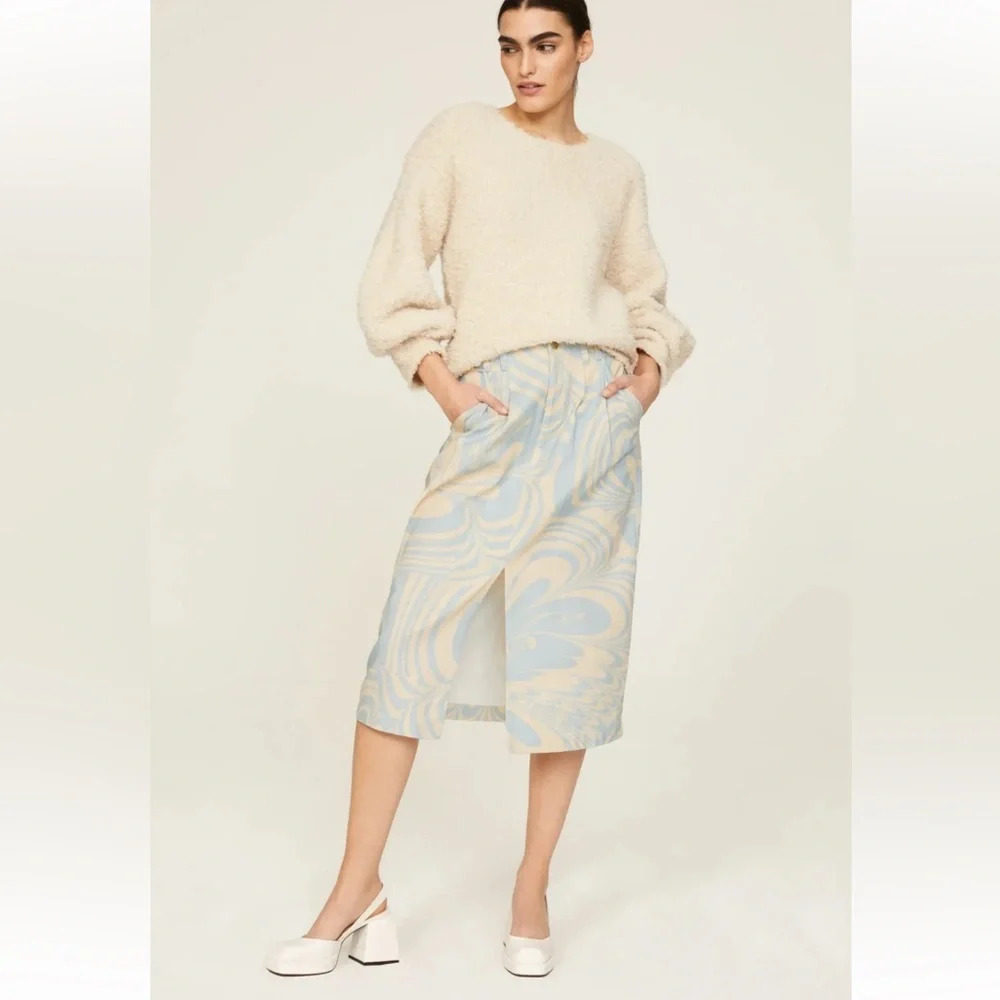 NWT Untitled in Motion Fred Segal Kandran Midi Skirt Nuva Sky